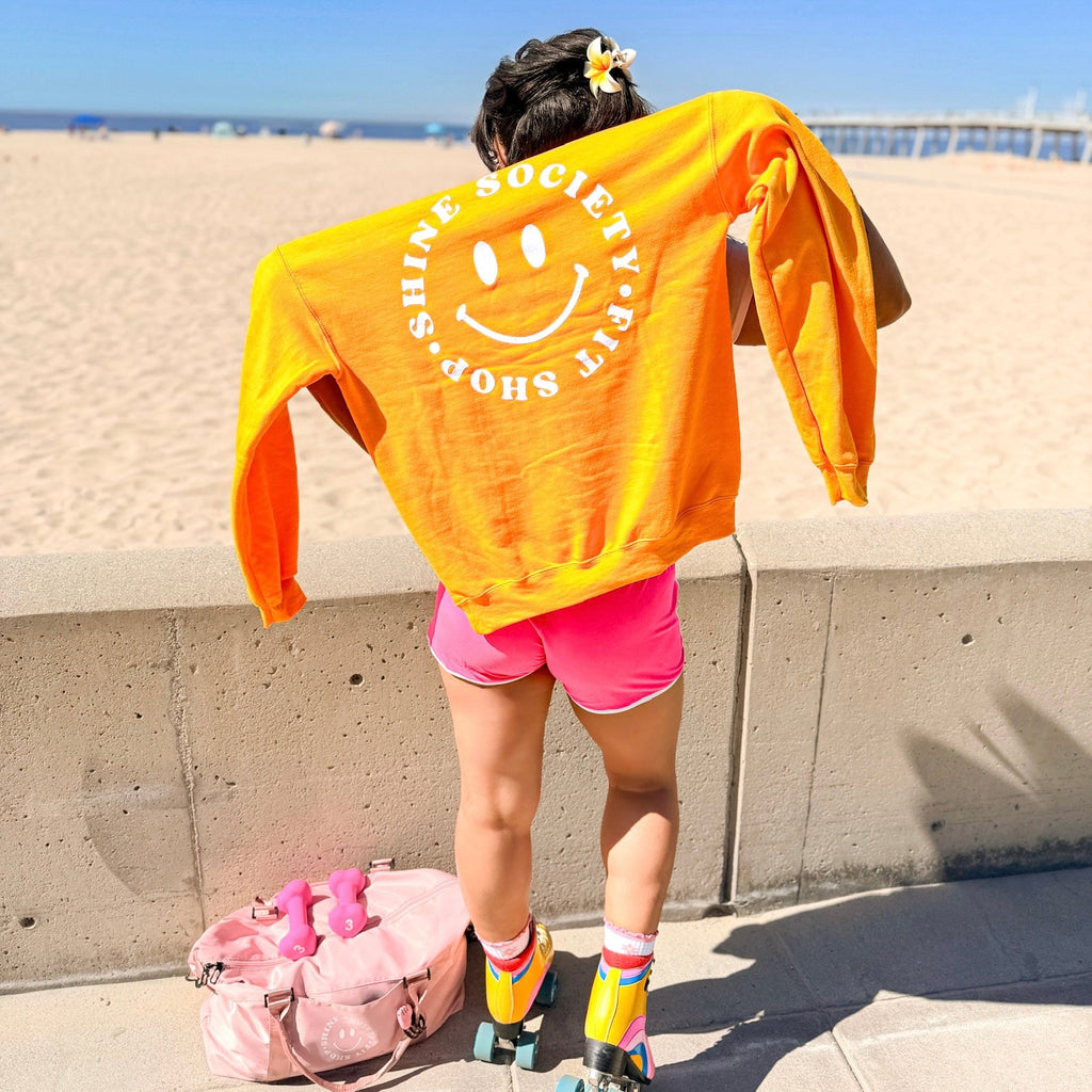 Happy Face Crew Neck Sweatshirt