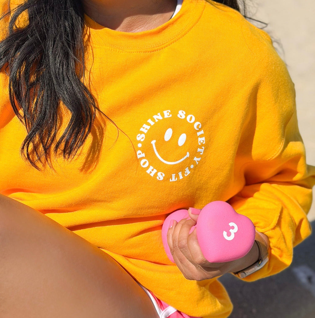 Happy Face Crew Neck Sweatshirt